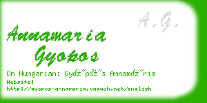 annamaria gyopos business card